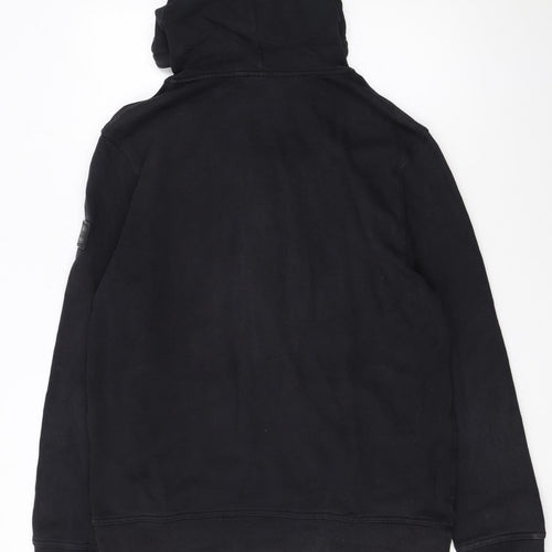 Hugo Boss Men's Black Full Zip Hoodie Size L Cotton Blend