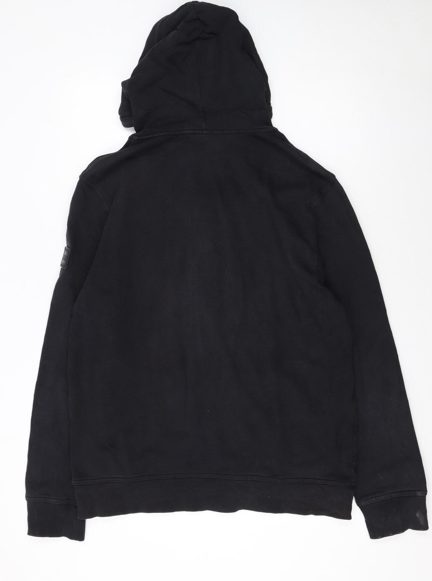 Hugo Boss Men's Black Full Zip Hoodie Size L Cotton Blend