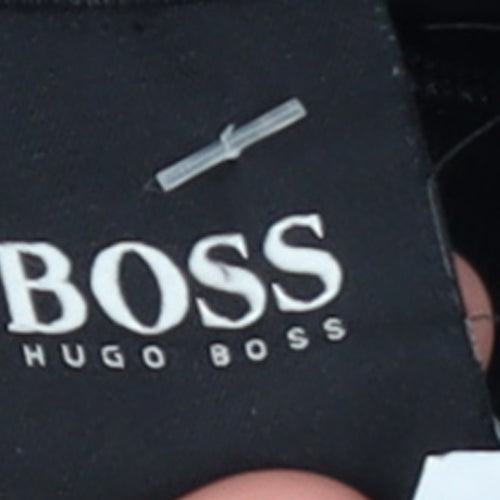 Hugo Boss Men's Black Full Zip Hoodie Size L Cotton Blend