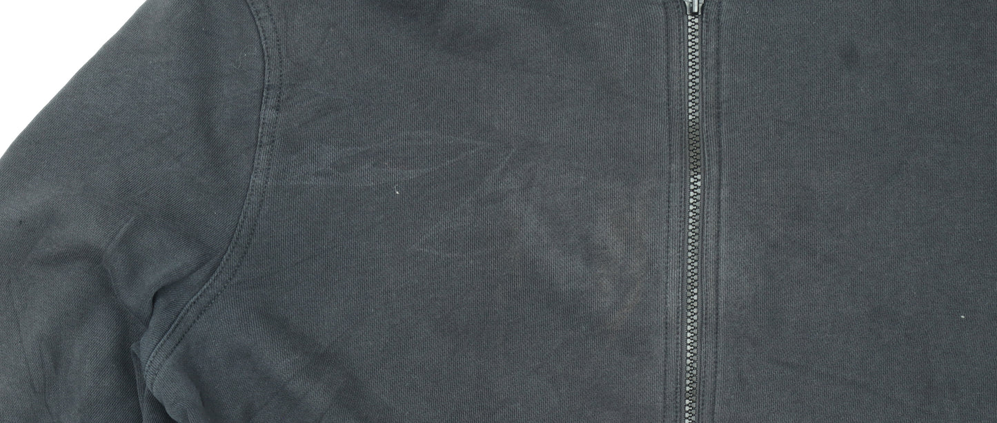 Hugo Boss Men's Black Full Zip Hoodie Size L Cotton Blend