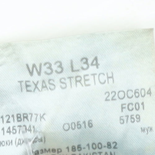 Wrangler Men's Blue Straight Leg Texas Stretch Jeans W33 L34