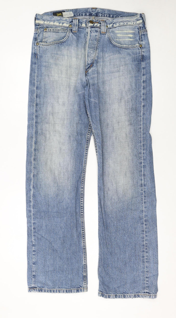 Lee Men's Blue Nash Straight Leg Denim Jeans W32 L32
