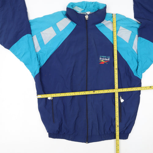 Raider Men's Blue XL Retro Colourblock Track Jacket