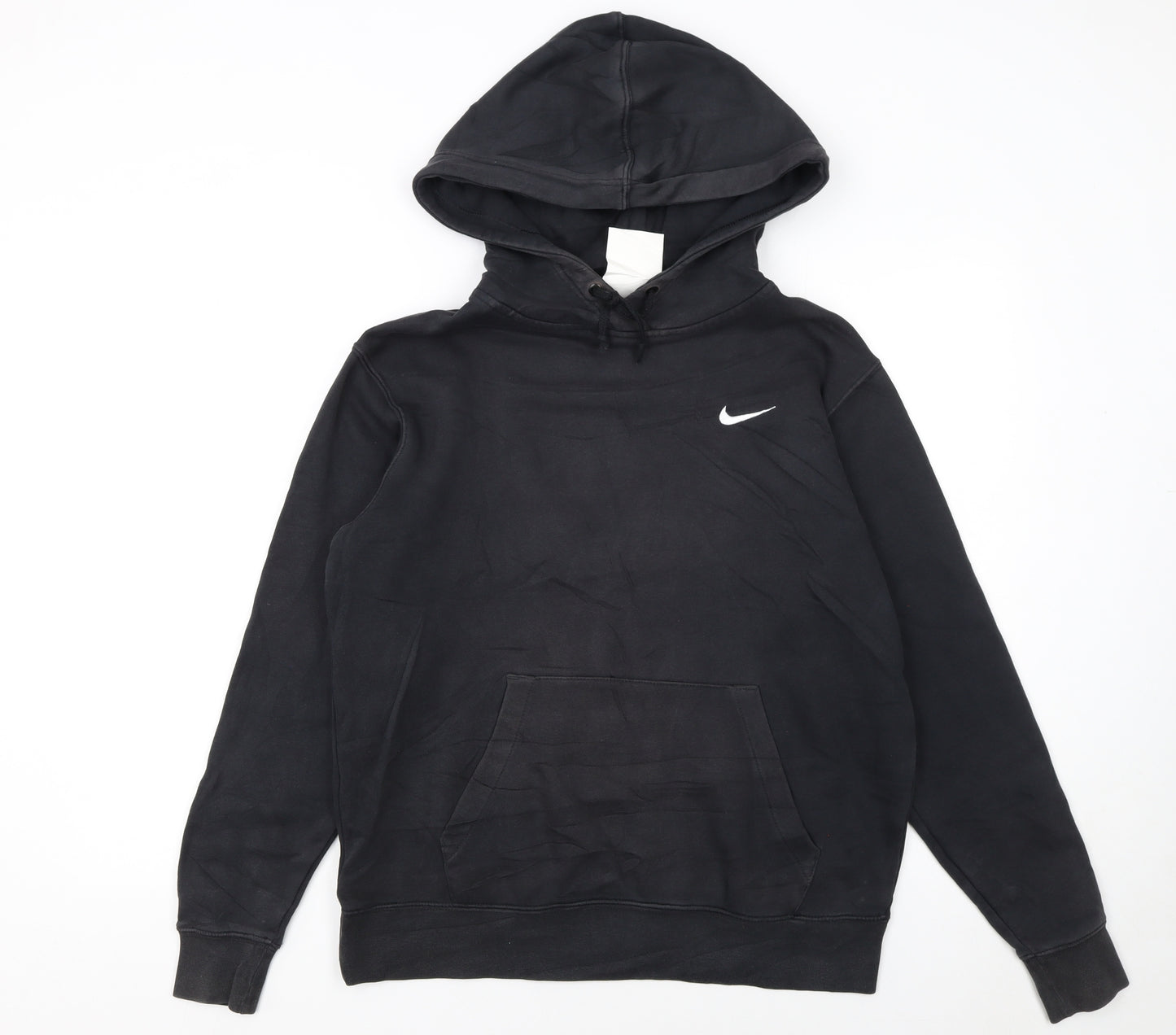 Nike Men's Black Pullover Hoodie Medium Logo Fleece Sweatshirt
