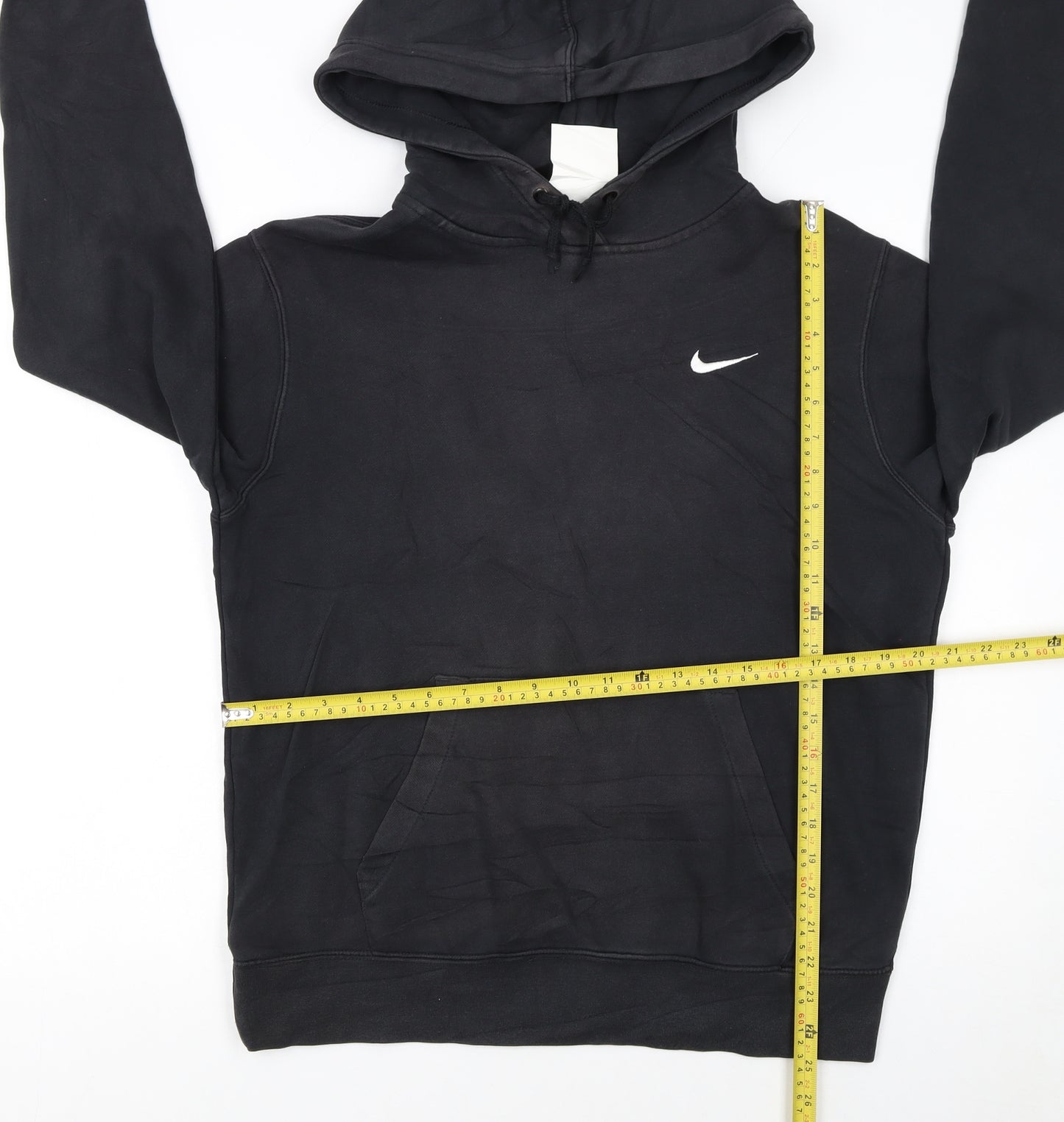 Nike Men's Black Pullover Hoodie Medium Logo Fleece Sweatshirt