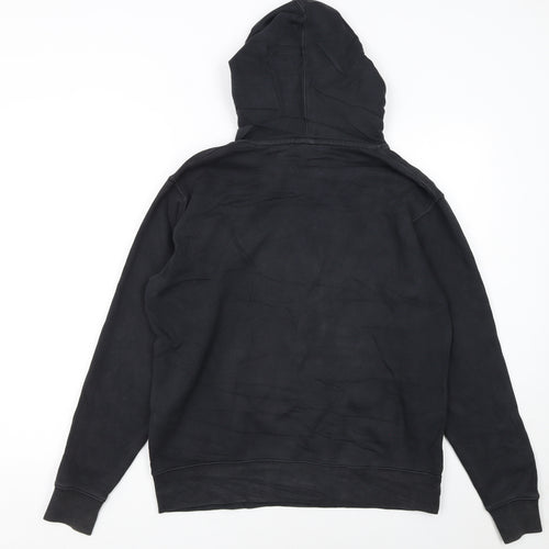 Nike Men's Black Pullover Hoodie Medium Logo Fleece Sweatshirt