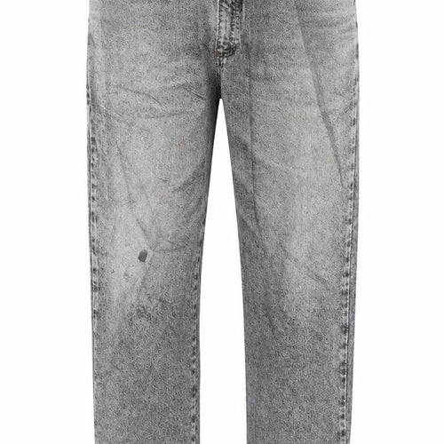 Lee Cooper Men's Grey Acid Wash Straight Jeans W40 L34