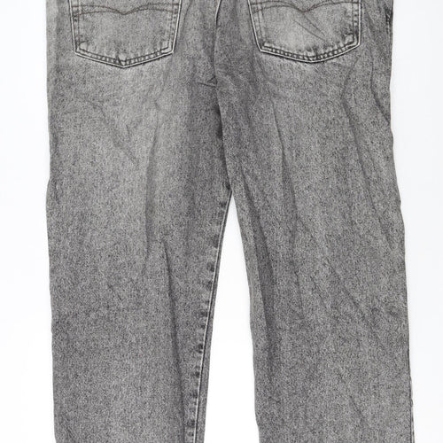 Lee Cooper Men's Grey Acid Wash Straight Jeans W40 L34