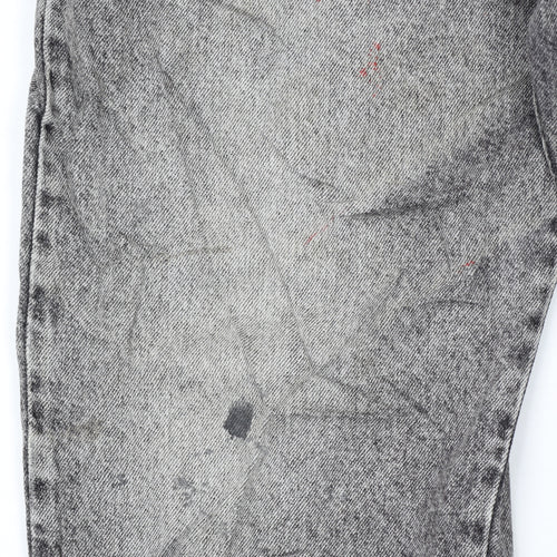 Lee Cooper Men's Grey Acid Wash Straight Jeans W40 L34