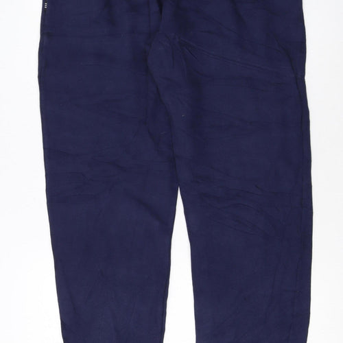 Adidas Womens Blue Sweatpants Size 8 Tapered Fleece Loungewear