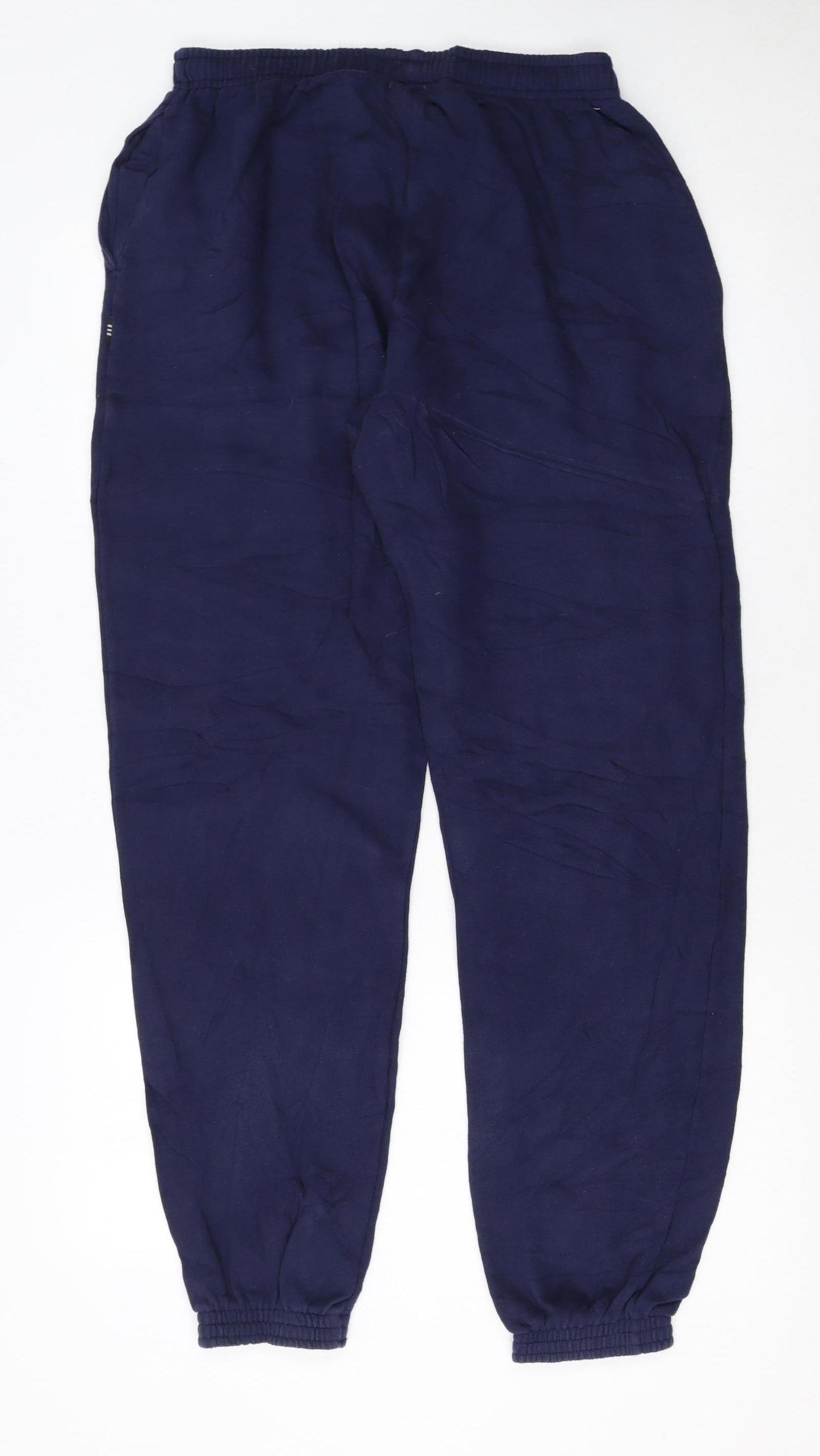 Adidas Womens Blue Sweatpants Size 8 Tapered Fleece Loungewear