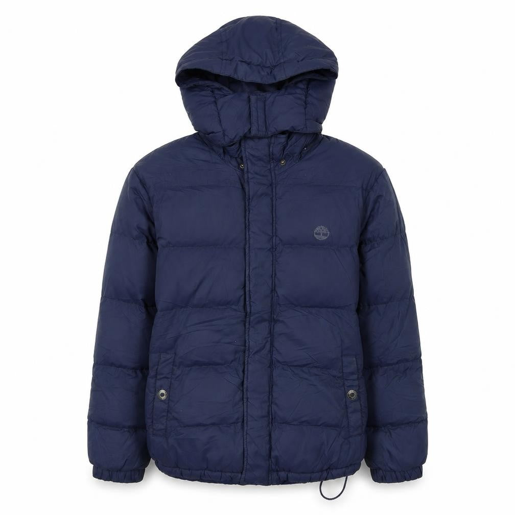 Timberland Boys Blue Hooded Puffer Jacket Size 12 Years