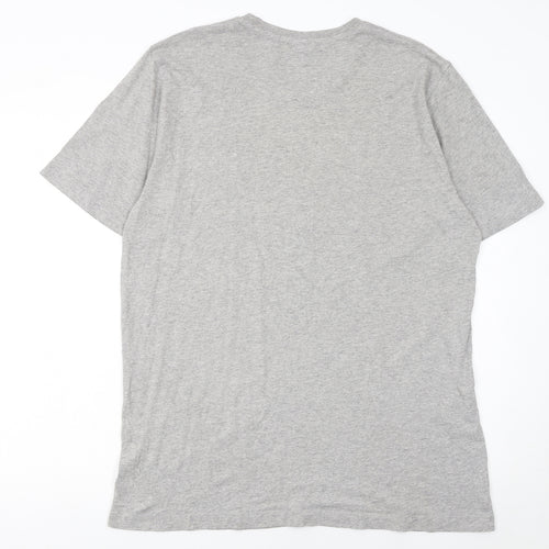 Reebok Men's Grey Classic Logo Crew Neck T-Shirt XL