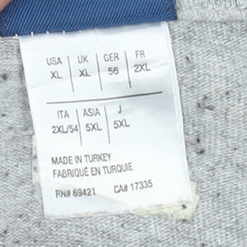 Reebok Men's Grey Classic Logo Crew Neck T-Shirt XL