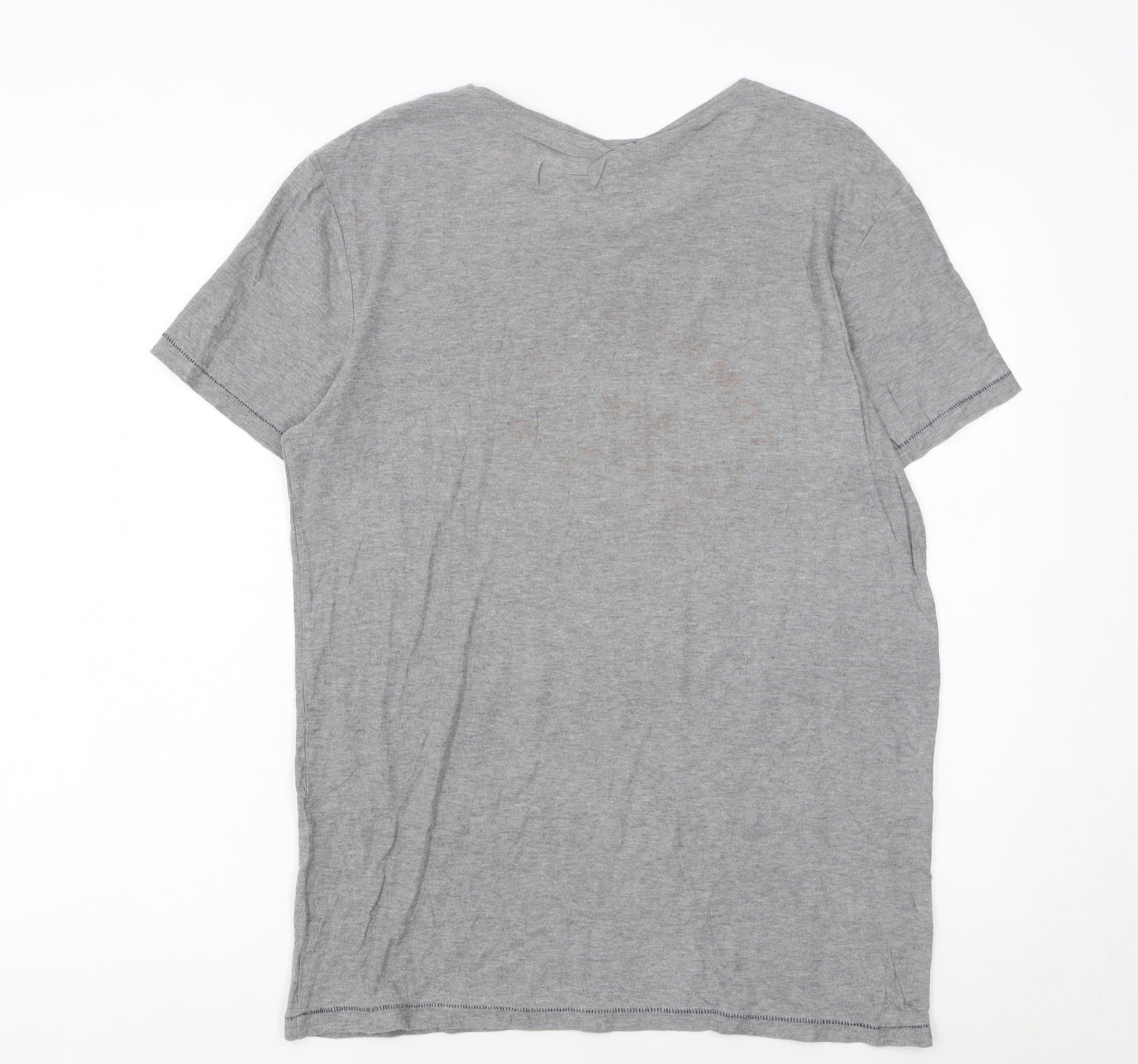 Hugo Boss Men Grey Retro Car Print Short Sleeve Cotton T-Shirt M