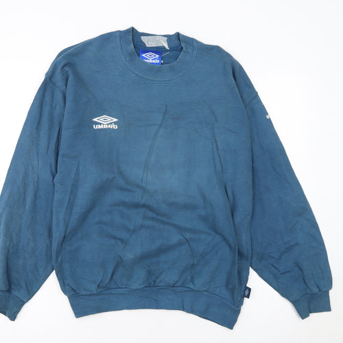 Umbro Boys Blue Pullover Crew Neck Sweatshirt Size 164cm
