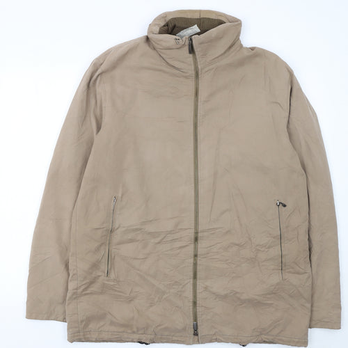 Burberry Men’s Beige Full Zip Lined Jacket Size L