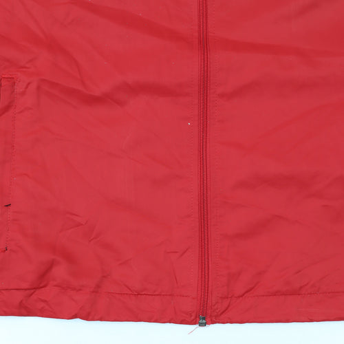 Puma Men's Red L Windbreaker Hooded Lightweight Active Jacket