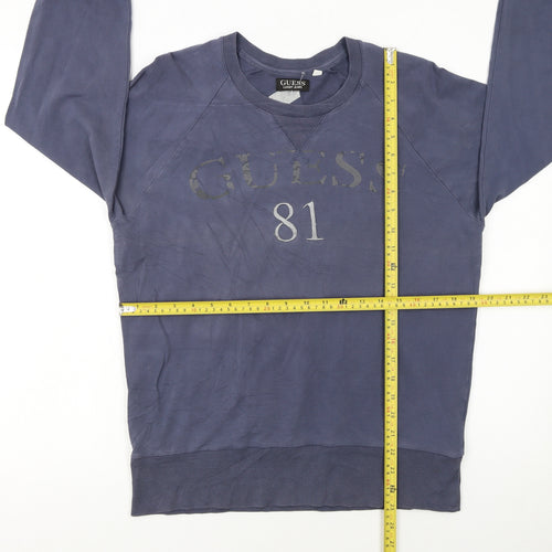 Guess Luxury Jeans Womens Blue Crew Neck Pullover Sweatshirt M
