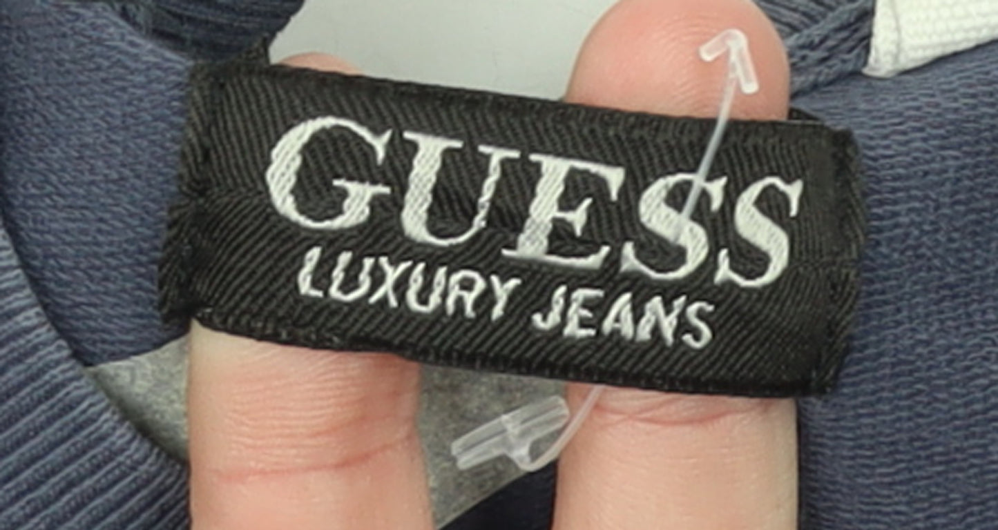 Guess Luxury Jeans Womens Blue Crew Neck Pullover Sweatshirt M
