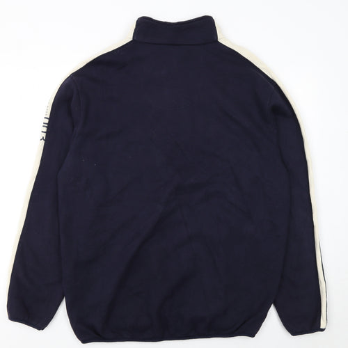 Hugo Boss Men’s Blue Fleece 1/4 Zip Pullover Sweatshirt XL