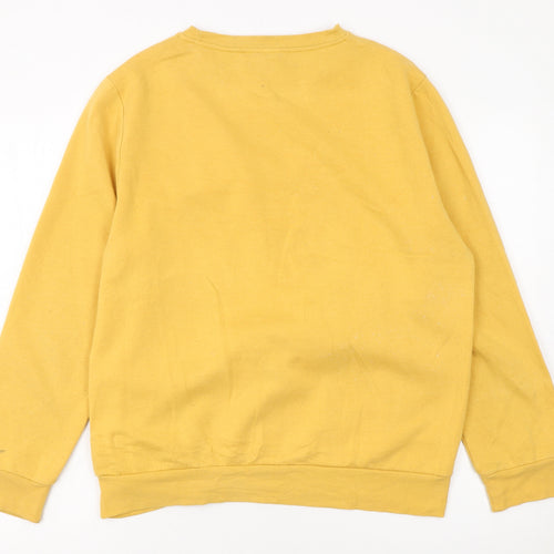 Disney Womens Yellow Mickey Mouse Sweatshirt Size M 12/14
