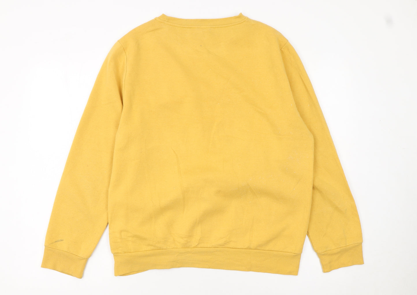 Disney Womens Yellow Mickey Mouse Sweatshirt Size M 12/14
