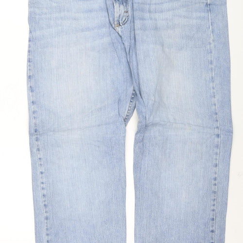Wrangler Men's Blue 38x30 Straight Fit Denim Jeans