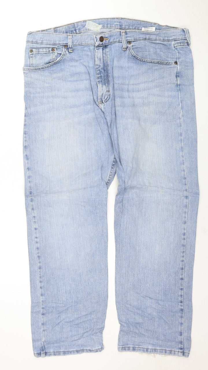 Wrangler Men's Blue 38x30 Straight Fit Denim Jeans