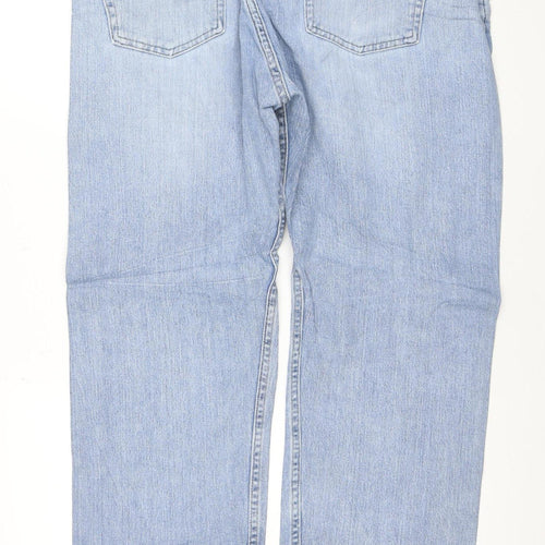 Wrangler Men's Blue 38x30 Straight Fit Denim Jeans