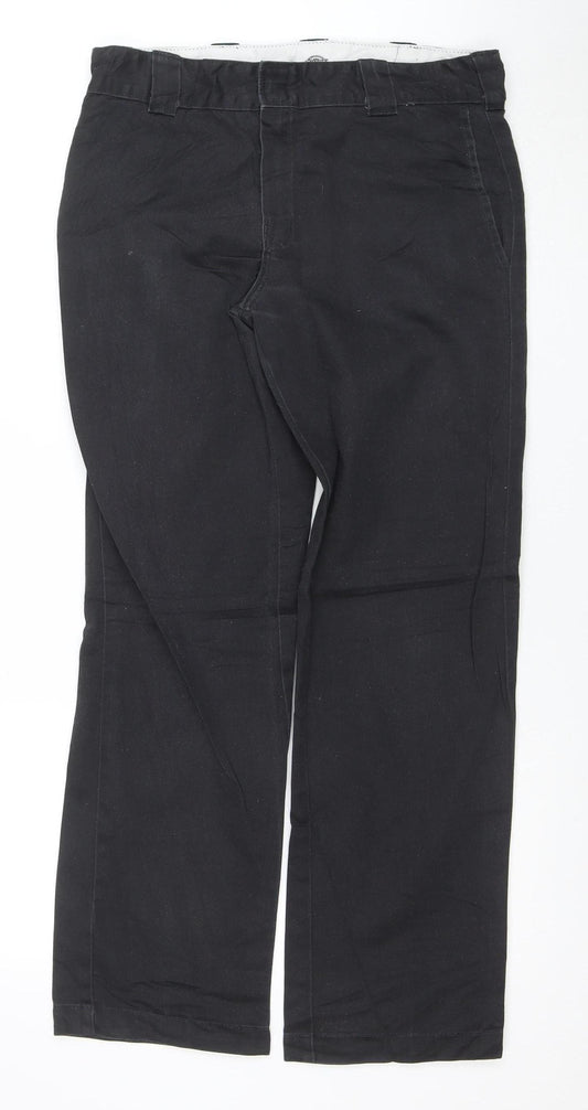 Dickies Men's Black 34 Regular Fit Chino Work Trousers