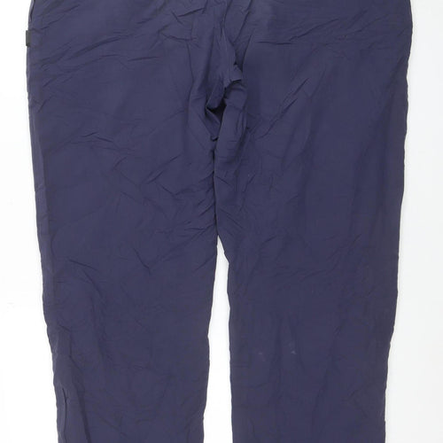 Adidas Men's Blue Polyester Track Pants Size L Elastic Waist Activewear
