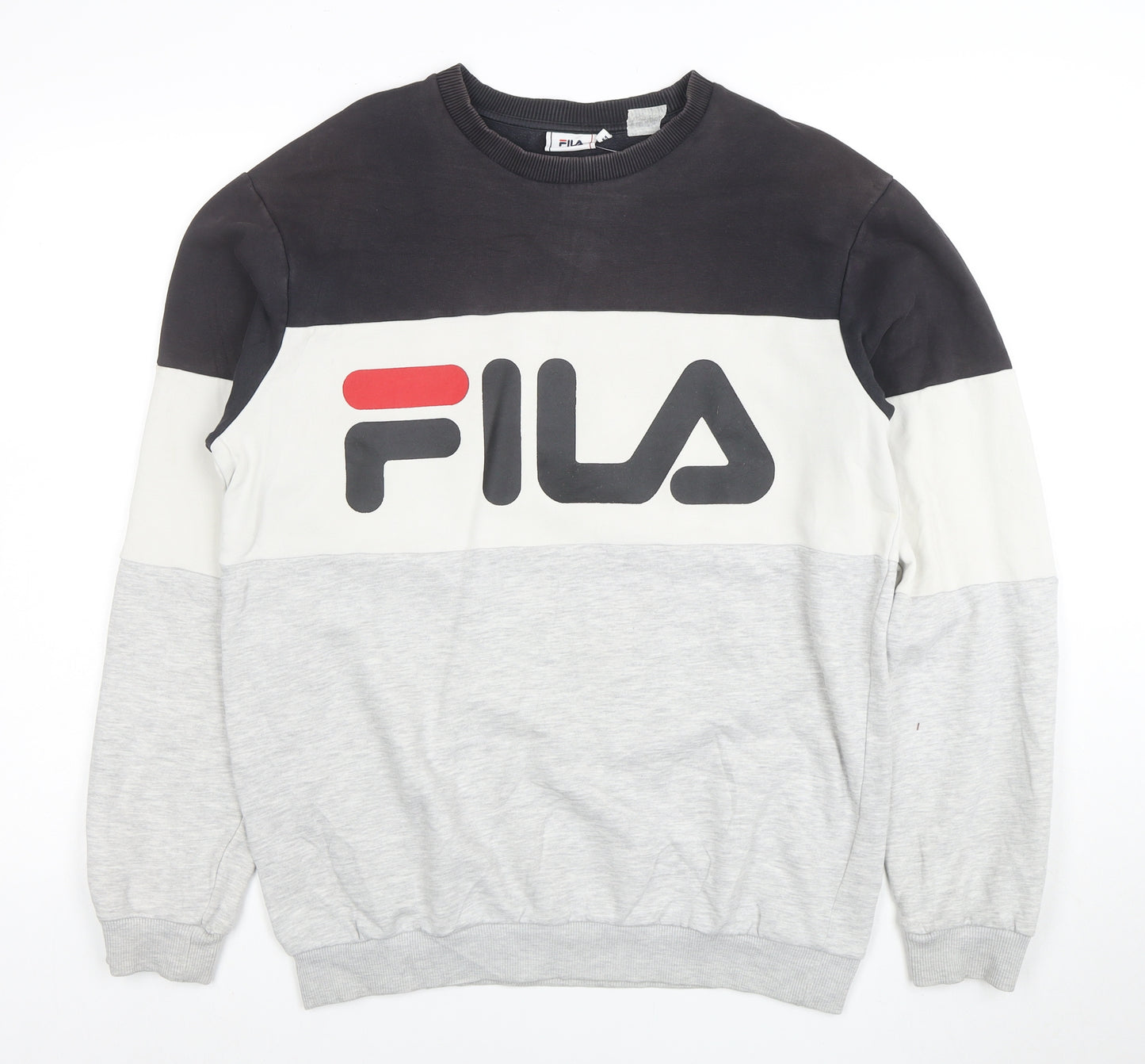 Fila Men's Multicoloured Crew Neck Logo Sweatshirt Size M