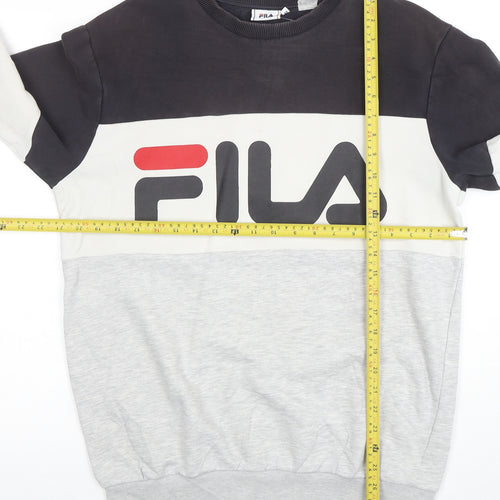 Fila Men's Multicoloured Crew Neck Logo Sweatshirt Size M