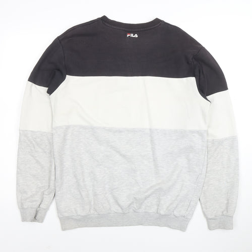 Fila Men's Multicoloured Crew Neck Logo Sweatshirt Size M