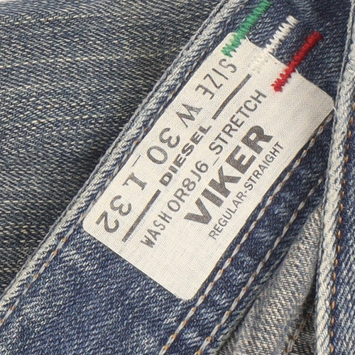 Diesel Men's Blue Viker Regular Straight Stretch Jeans W30 L32