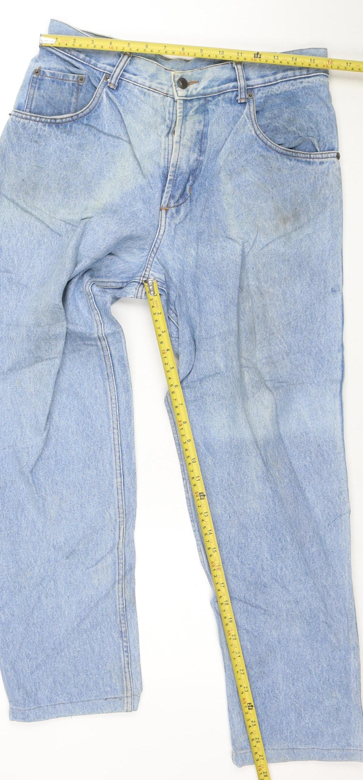Levi's Men's Blue 34 Regular Straight Denim Jeans Made in USA