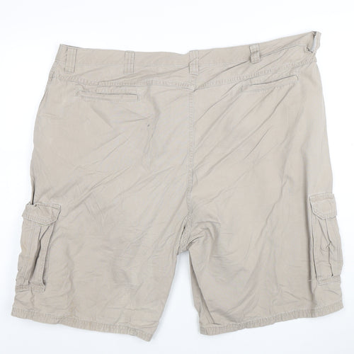 Wrangler Men's Beige Cargo Shorts Size 46 Regular Fit Cotton