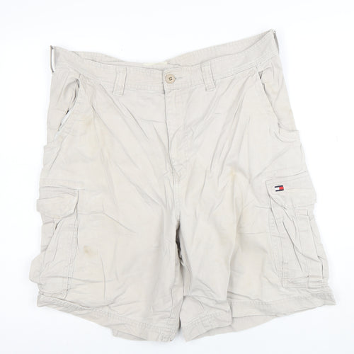 Tommy Hilfiger Men's Beige Cargo Shorts Size 36 Regular Fit