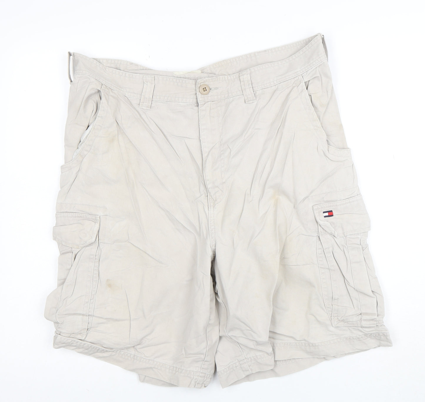 Tommy Hilfiger Men's Beige Cargo Shorts Size 36 Regular Fit