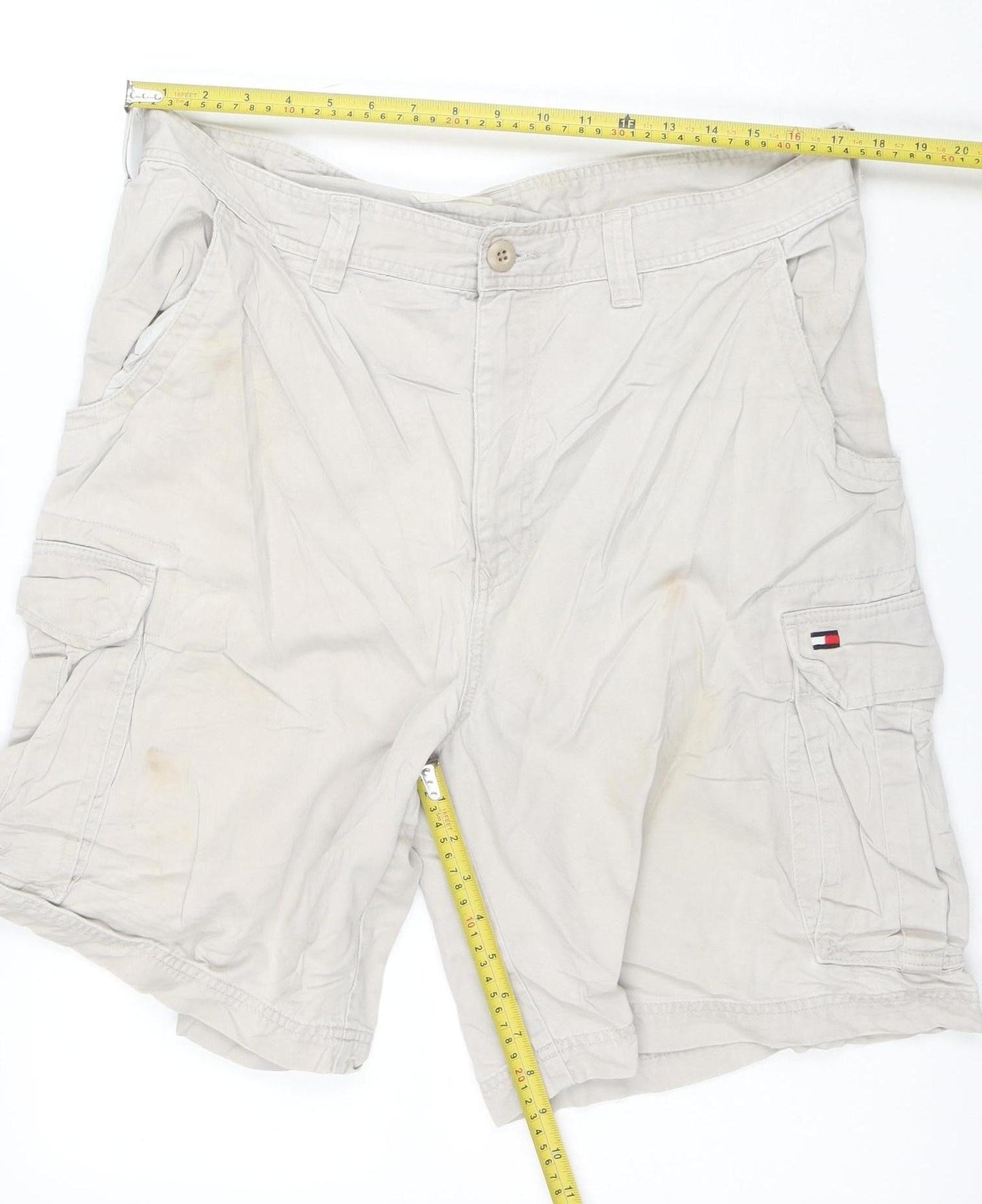 Tommy Hilfiger Men's Beige Cargo Shorts Size 36 Regular Fit
