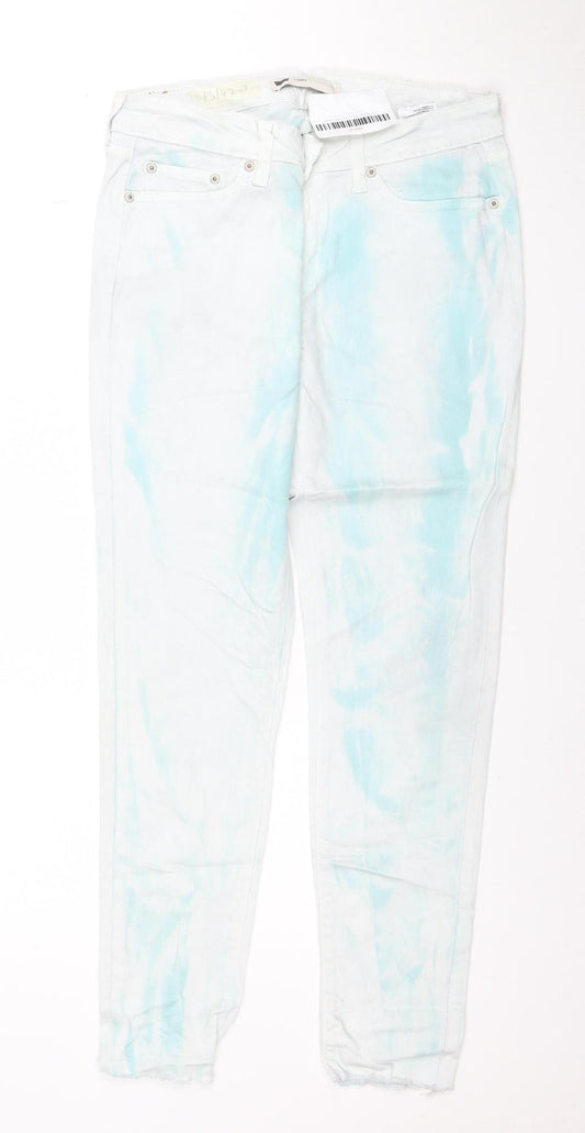 Levi's Women's Blue Skinny Fit Mid Rise Stretch Denim Jeans Size 12