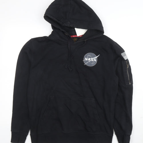 Alpha Industries NASA Black Men's Medium Pullover Hoodie