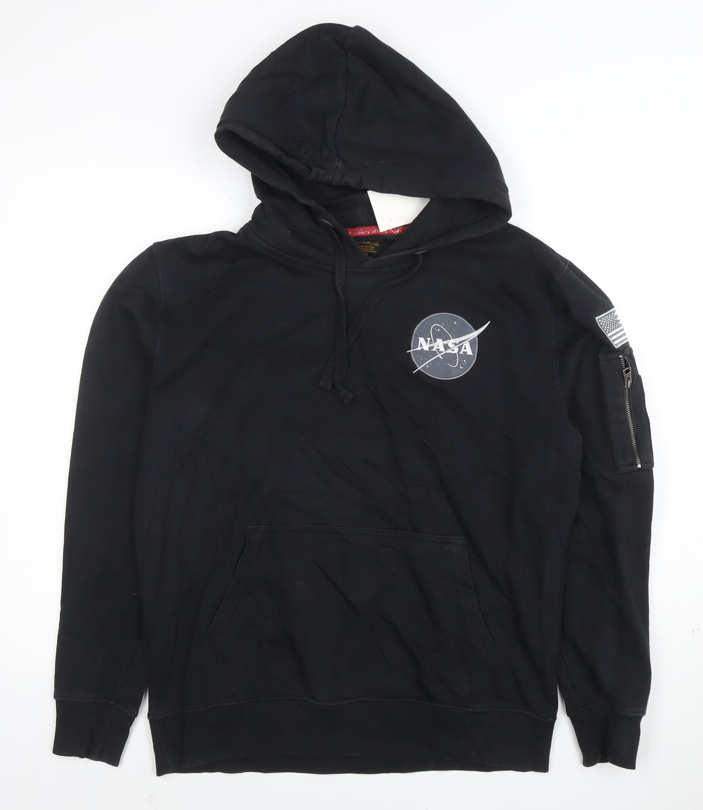 Alpha Industries NASA Black Men's Medium Pullover Hoodie