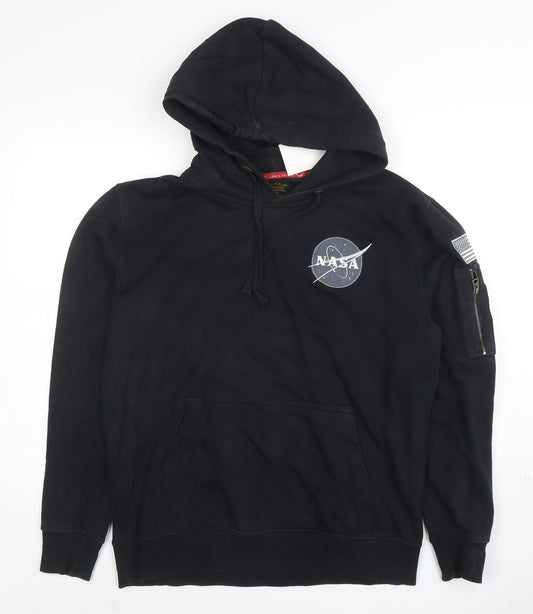 Alpha Industries NASA Black Men's Medium Pullover Hoodie