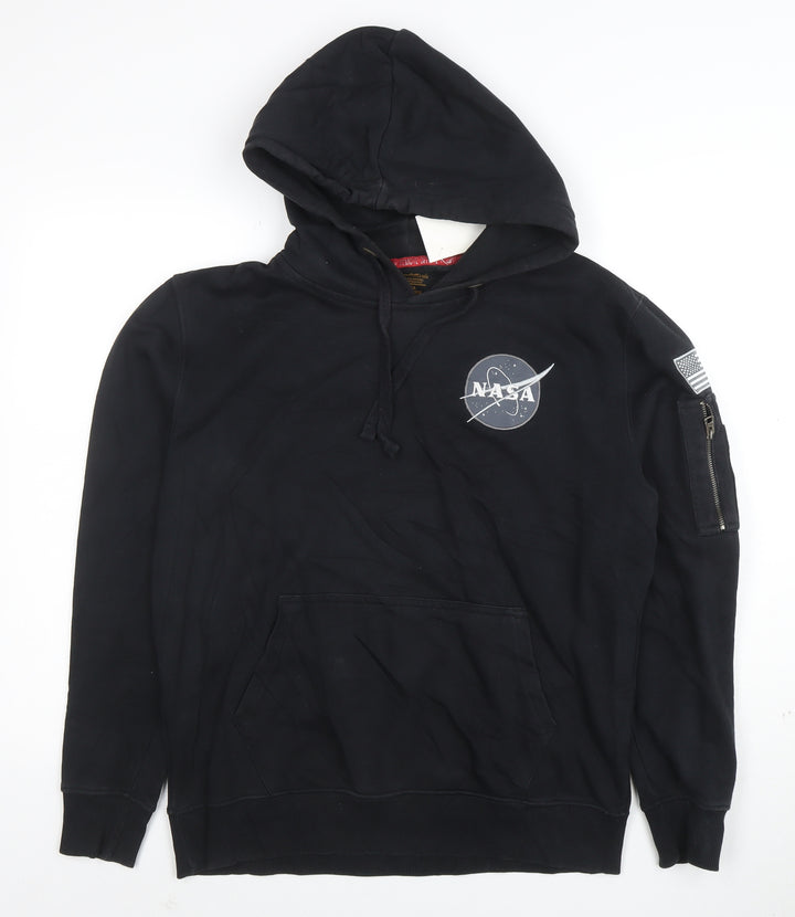 Alpha Industries NASA Black Men's Medium Pullover Hoodie
