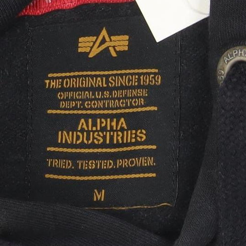 Alpha Industries NASA Black Men's Medium Pullover Hoodie