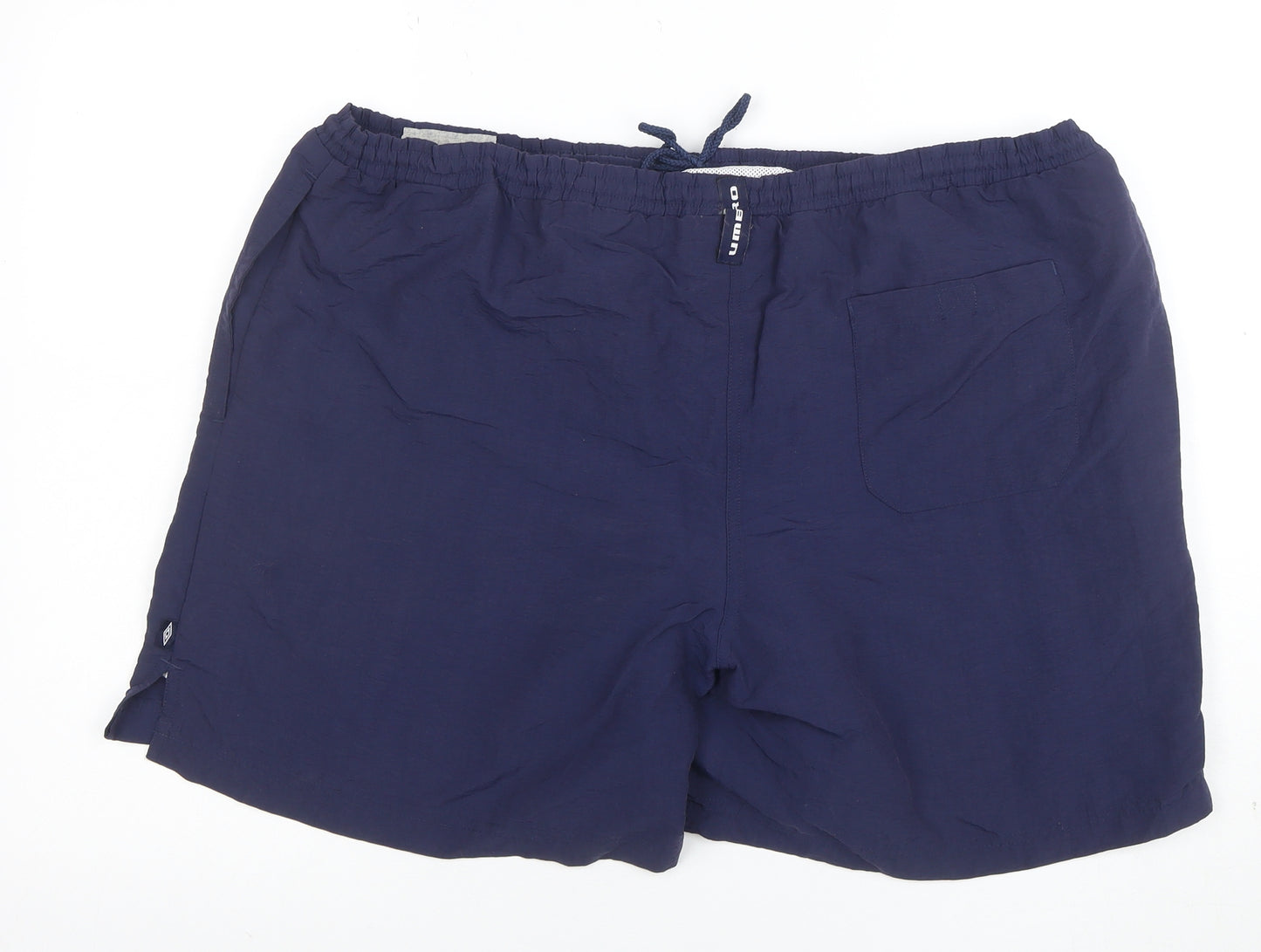 Umbro Men's Blue XL Swim Shorts Nylon Quick Dry Pockets Elastic Waist