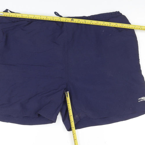 Umbro Men's Blue XL Swim Shorts Nylon Quick Dry Pockets Elastic Waist
