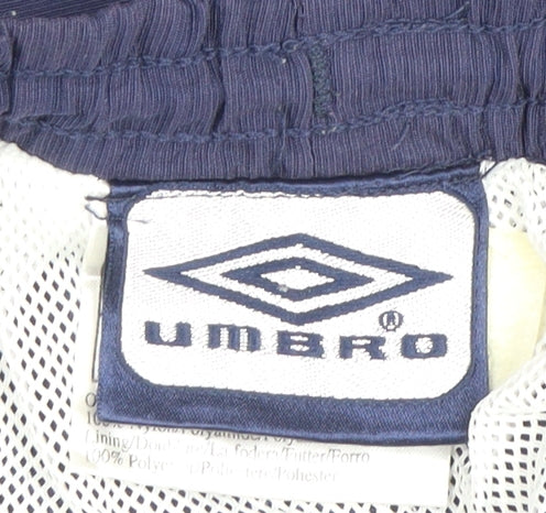 Umbro Men's Blue XL Swim Shorts Nylon Quick Dry Pockets Elastic Waist